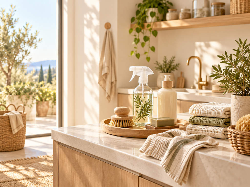 Produits d’entretien naturels dans une maison lumineuse – Maison Futée